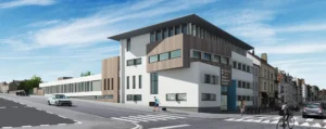 Maison du Département Solidarité à Boulogne-sur-Mer, équipement public restructuré et étendu, projet ARCHIFIX Architectes